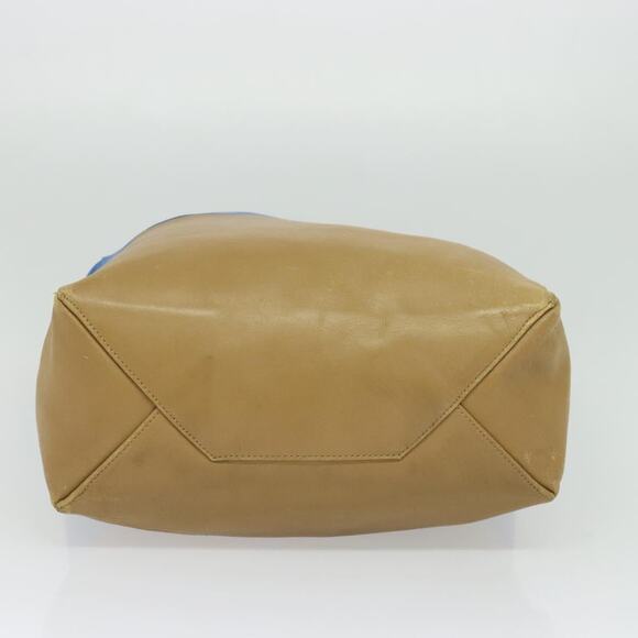 CELINE Horizontalkava Tote Bag Leather Blue Beige - Picture 9 of 12